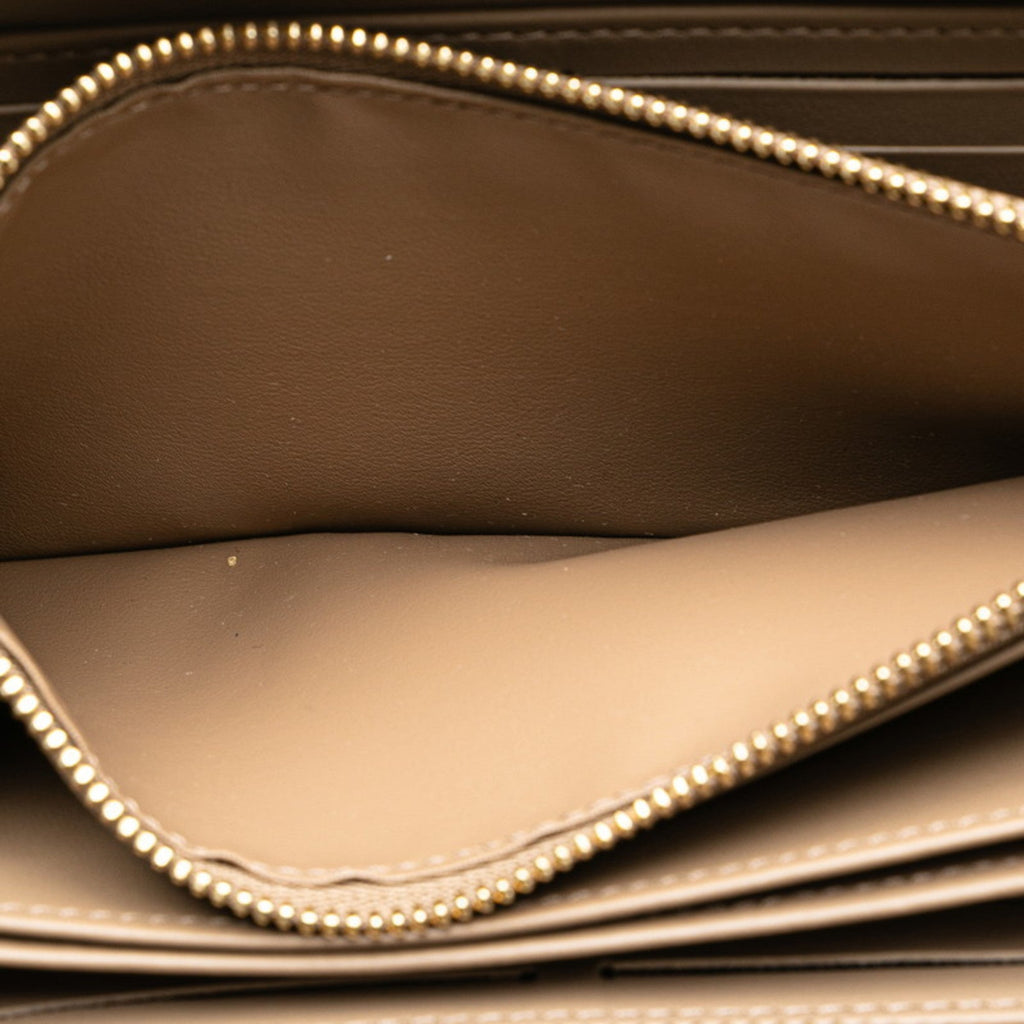 Louis Vuitton Beige Taupe Leather Coin Purse/Coin Case