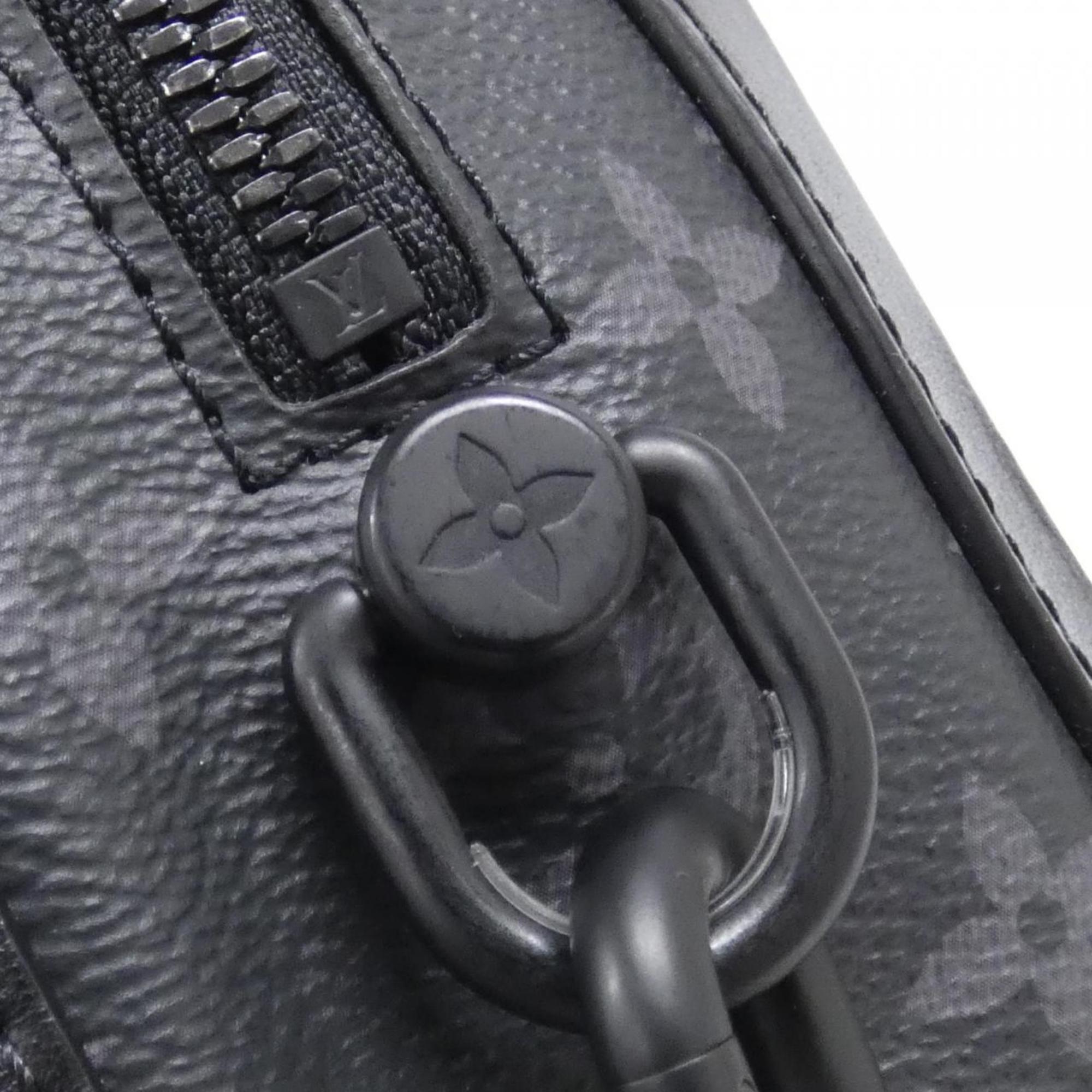 Louis Vuitton Black Coated Canvas Shoulder Bag