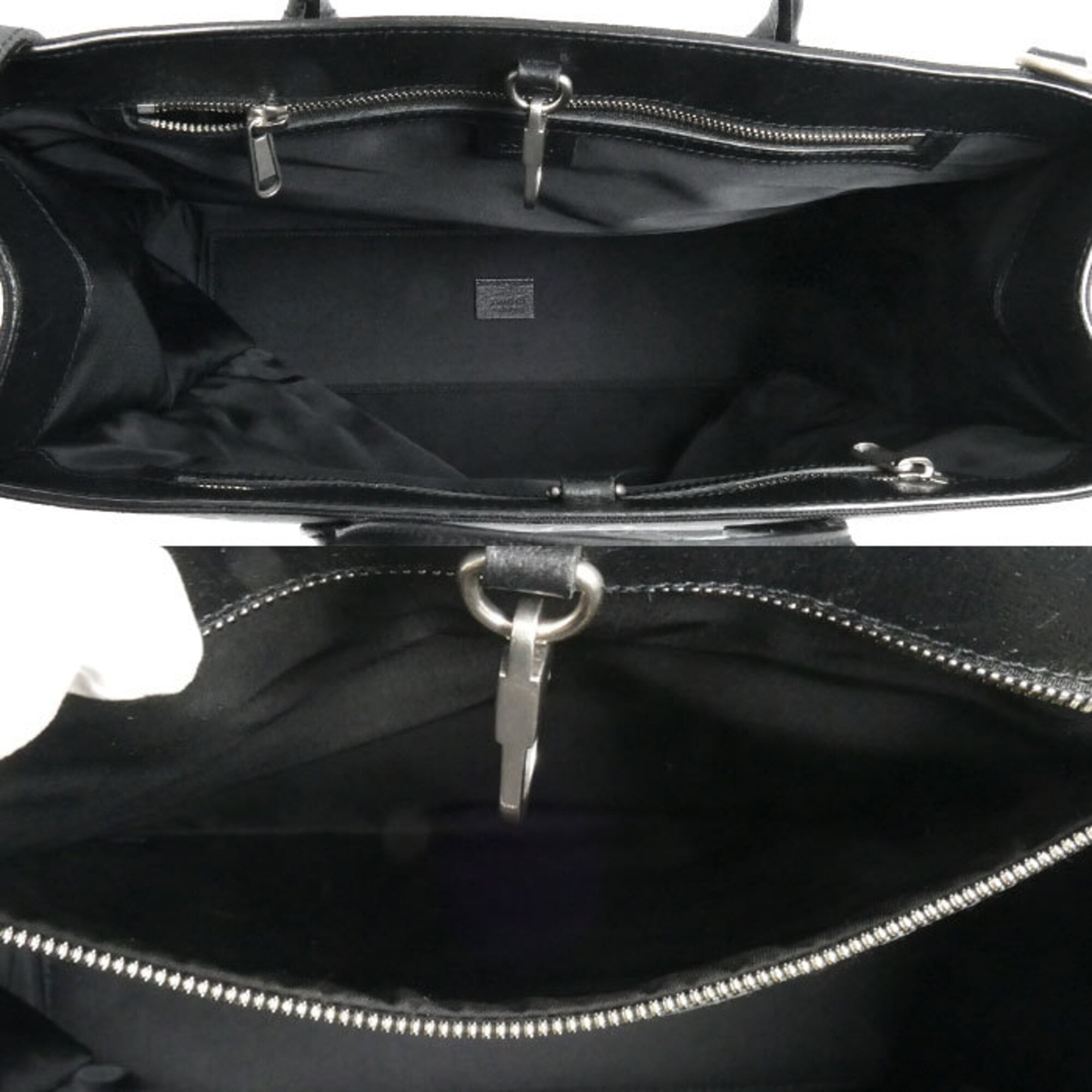 Gucci Black Nylon Leather Shoulder Bag (Pre-Owned)