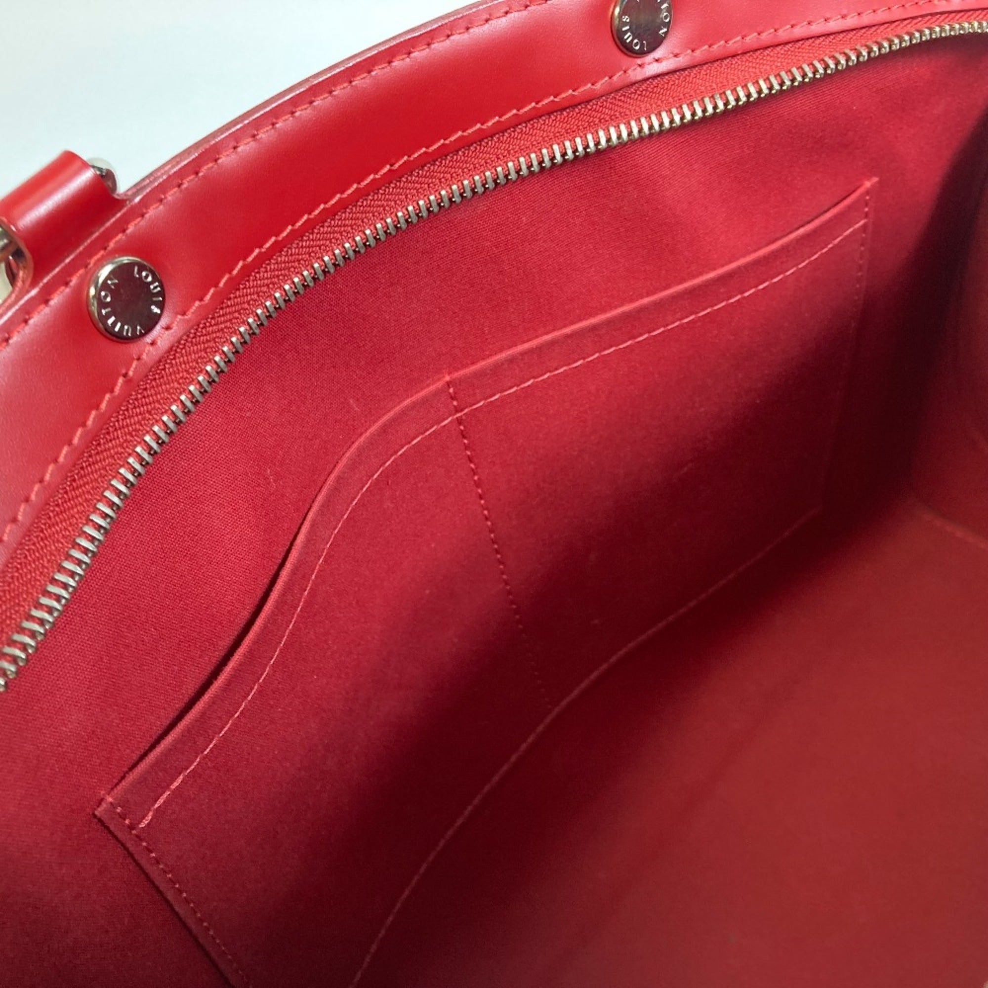 Louis Vuitton Red Leather Handbag
