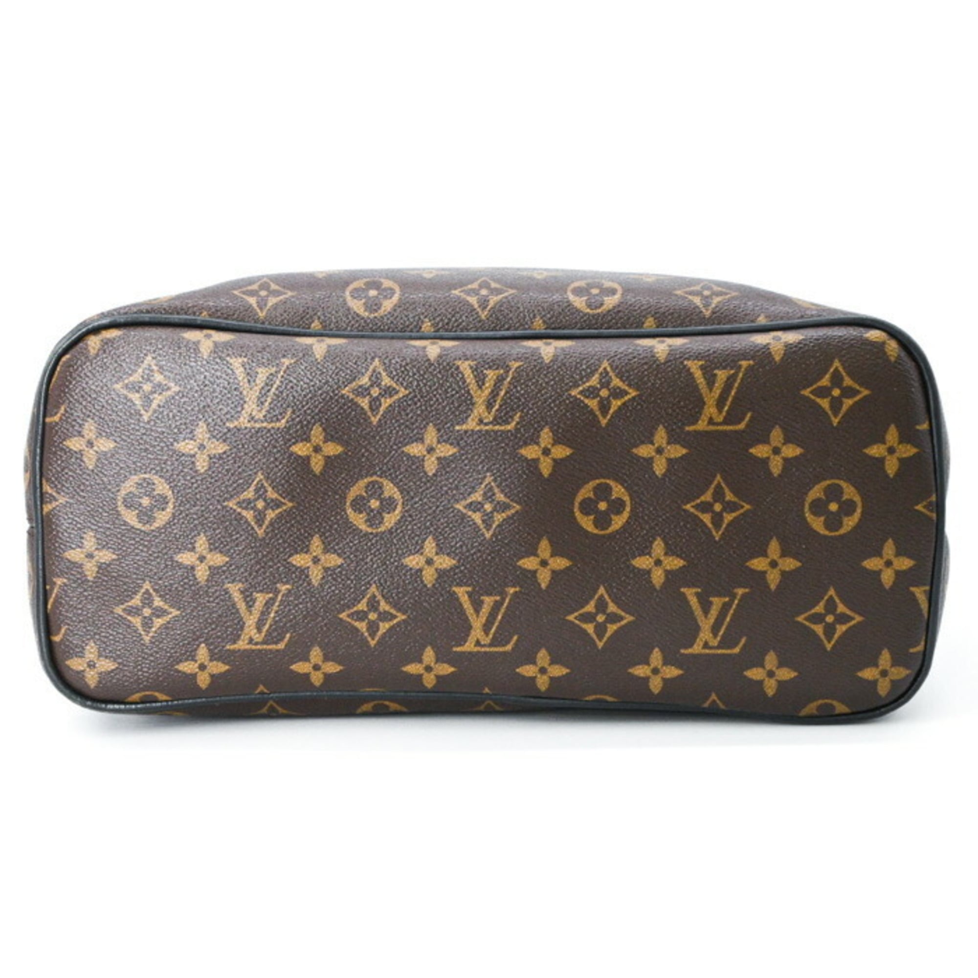 Louis Vuitton Black Brown Monogram Monogram Leather Backpack