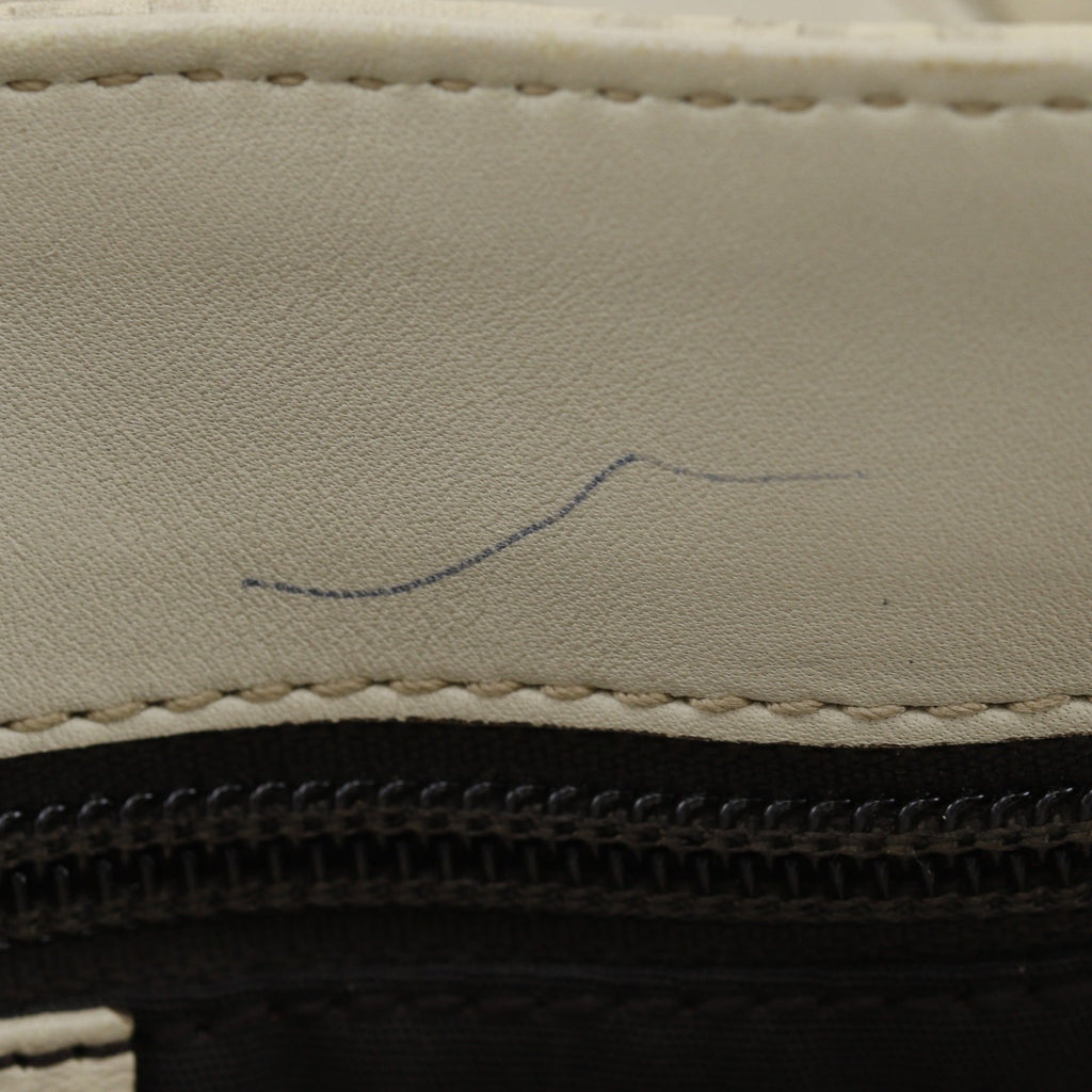 Gucci Off-White Leather Handbag Tote Bag (Pre-Owned)