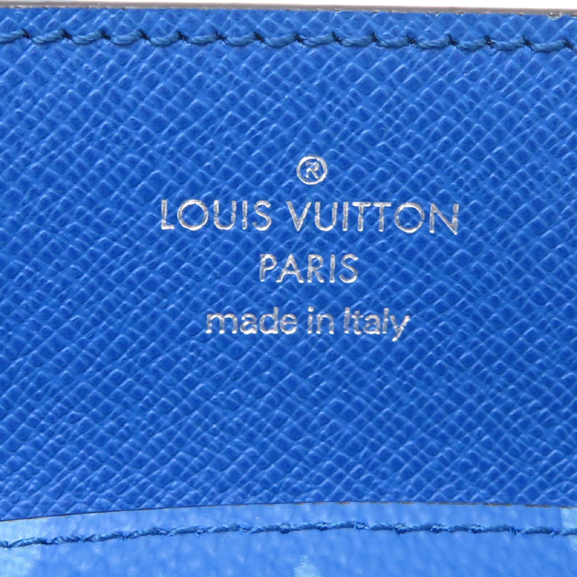 Louis Vuitton Blue Taigarama Coin Purse/Coin Case