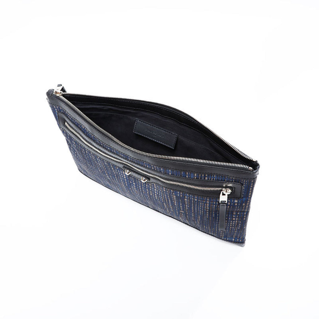 Balenciaga Navy Nylon Clutch