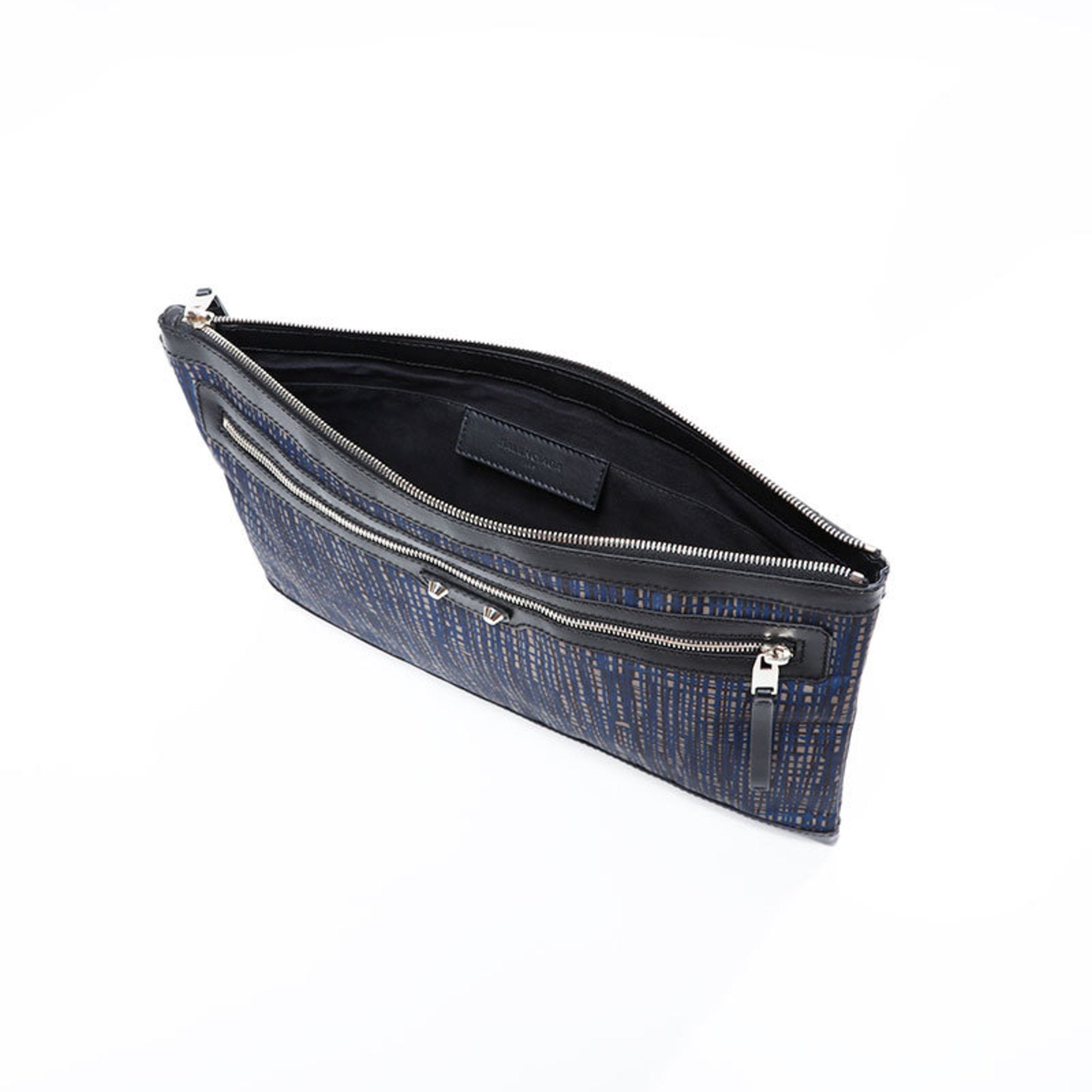 Balenciaga Navy Nylon Clutch