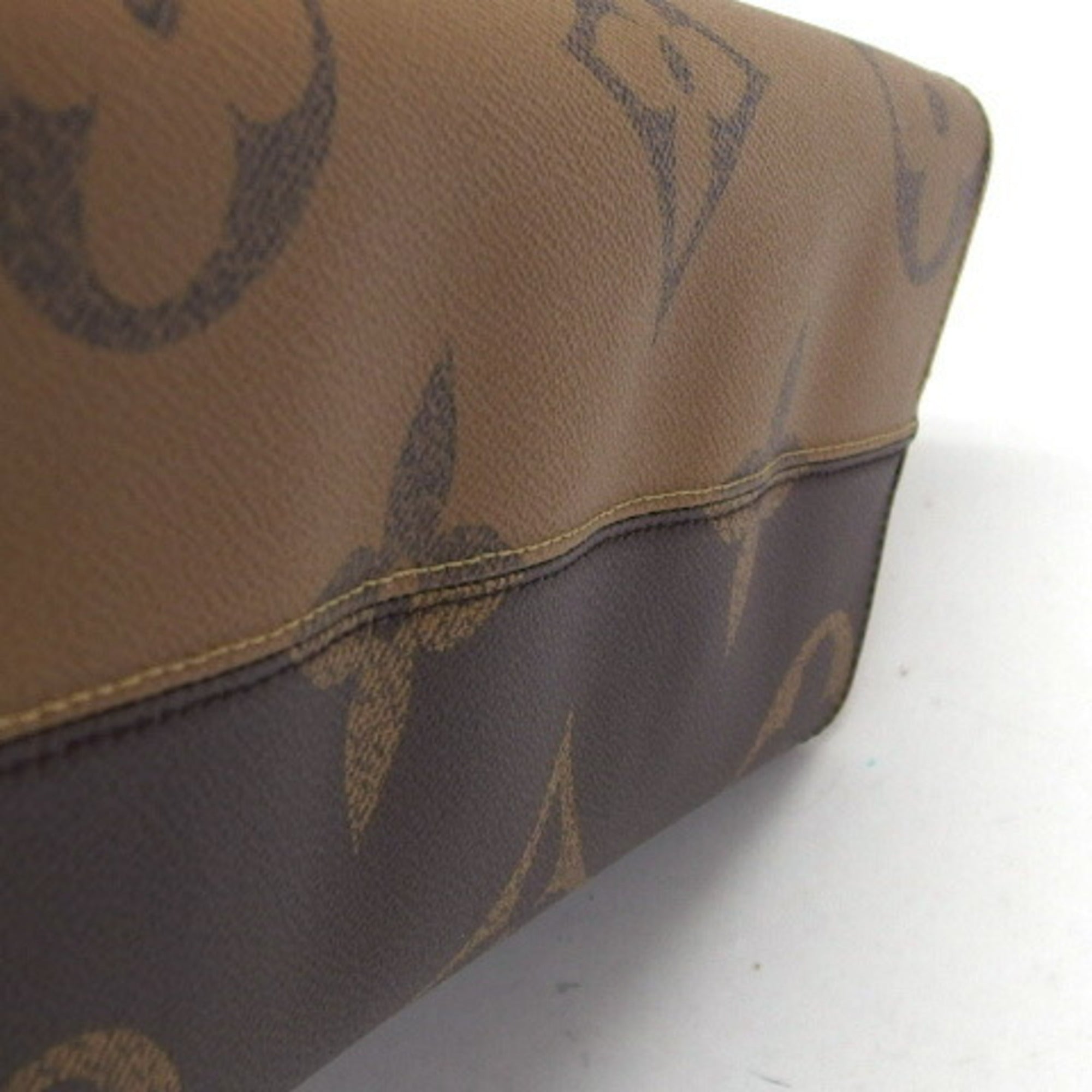 Louis Vuitton Monogram Dark Brown Marron Monogram Monogram Reverse Shoulder Bag Tote Bag