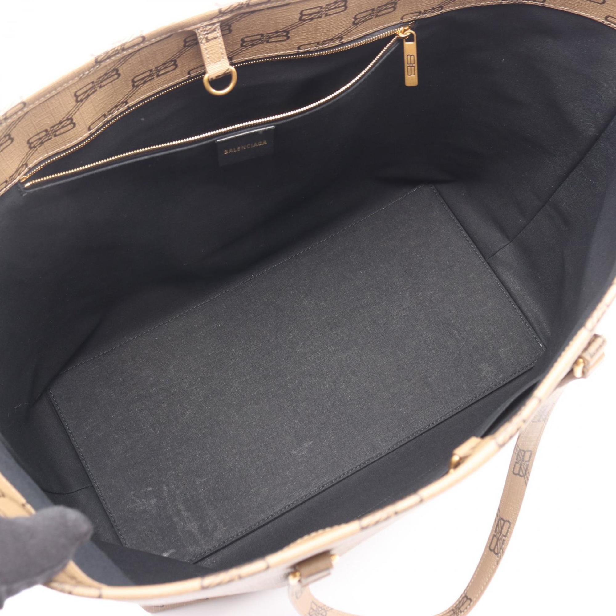 Balenciaga Gray Coated Canvas Tote