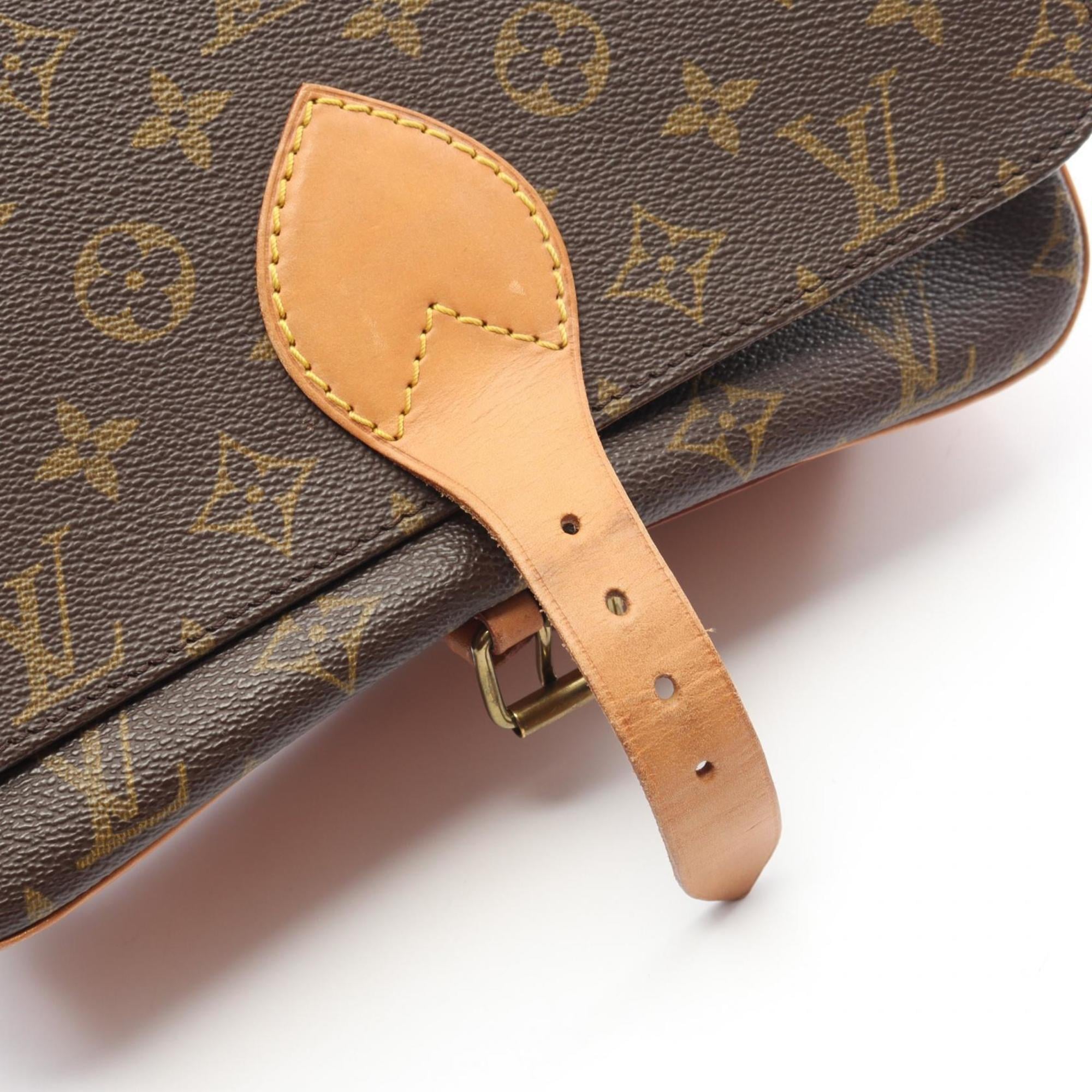 Louis Vuitton Brown Monogram Coated Canvas Leather Shoulder Bag