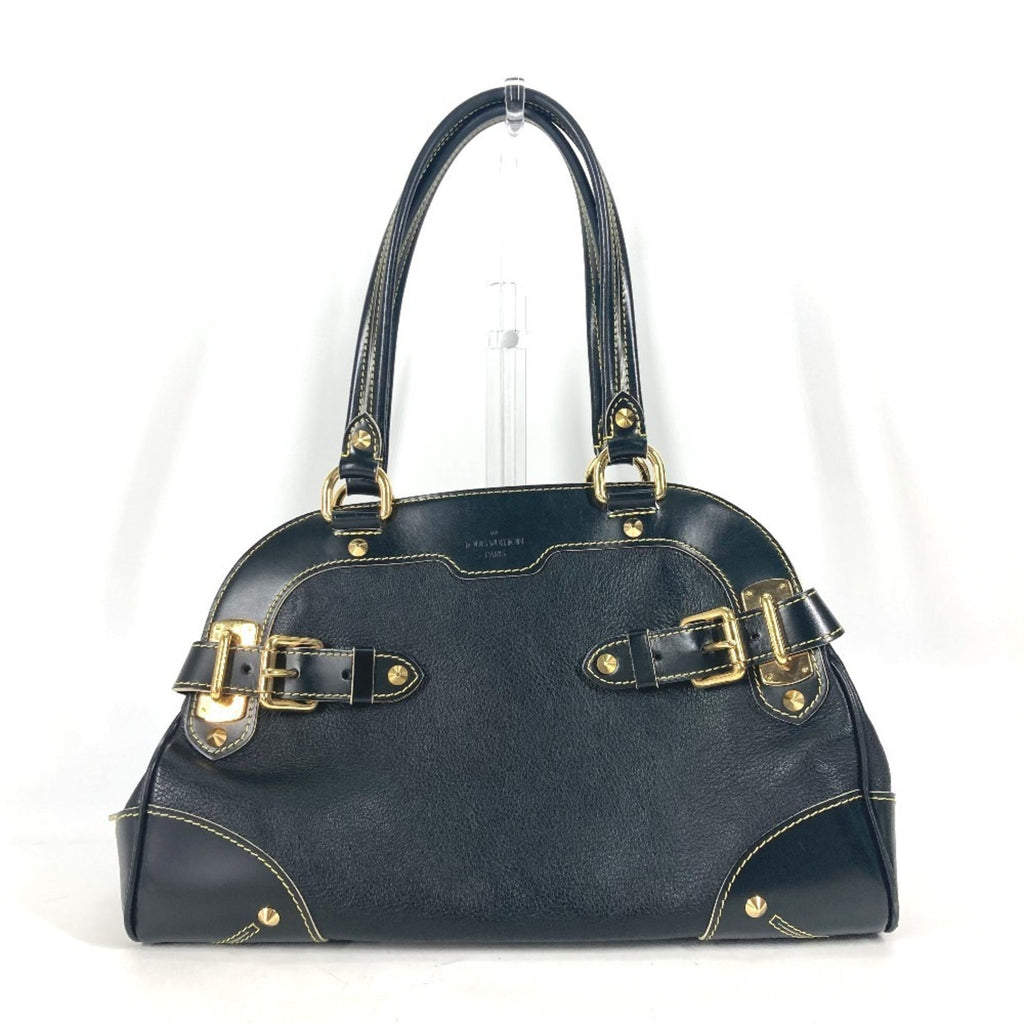 Louis Vuitton Black Noir Suhali Leather Handbag Shoulder Bag
