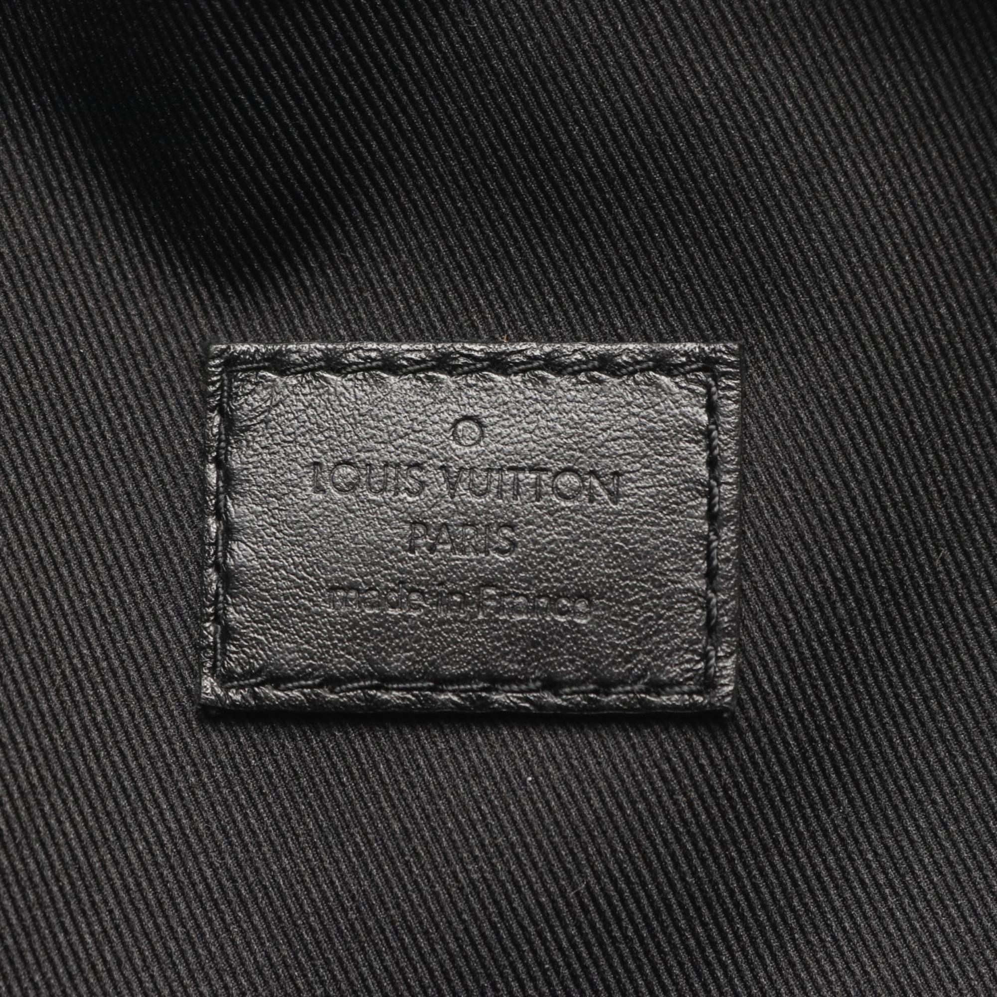 Louis Vuitton Black Gray Coated Canvas Fanny Pack