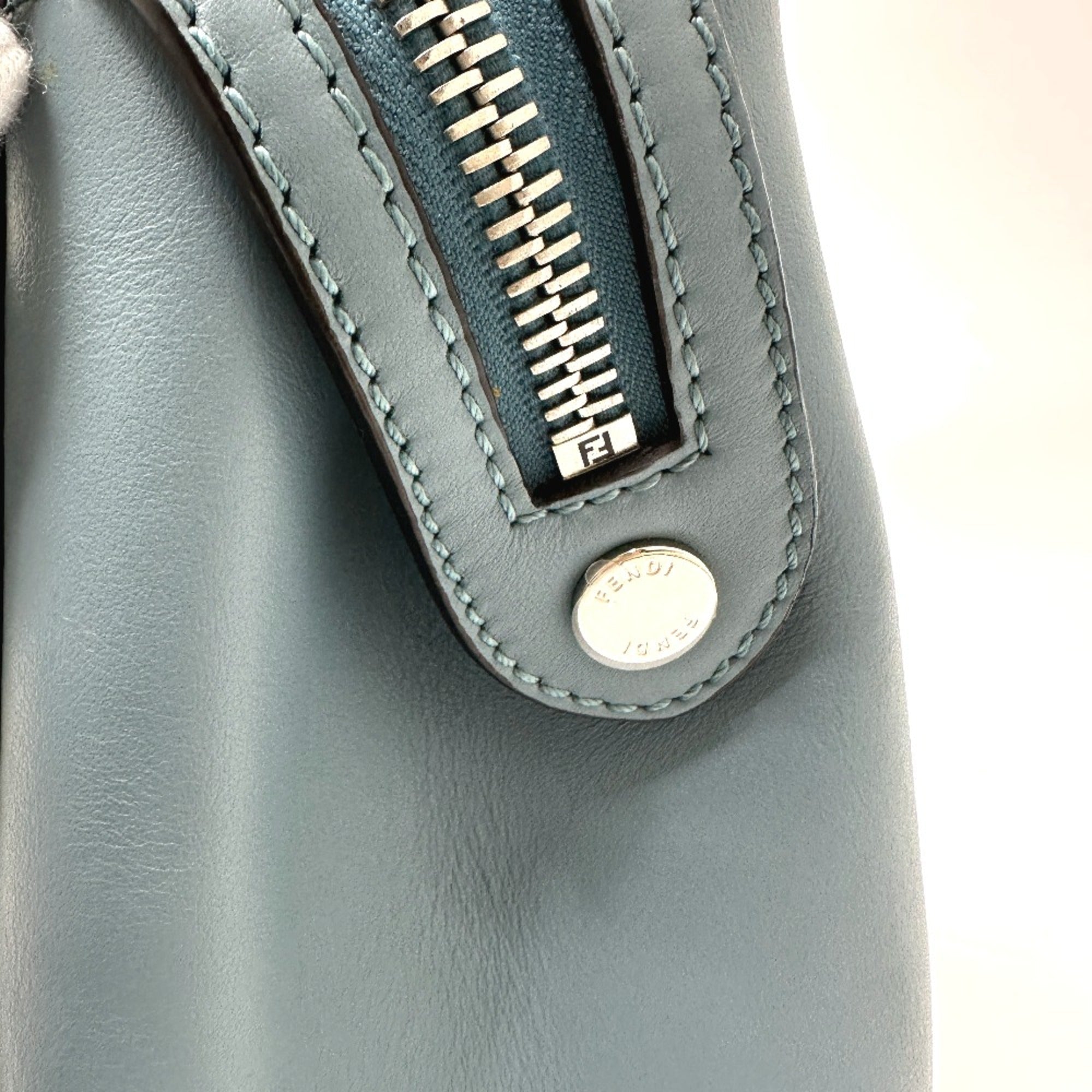 Fendi Blue Leather Handbag