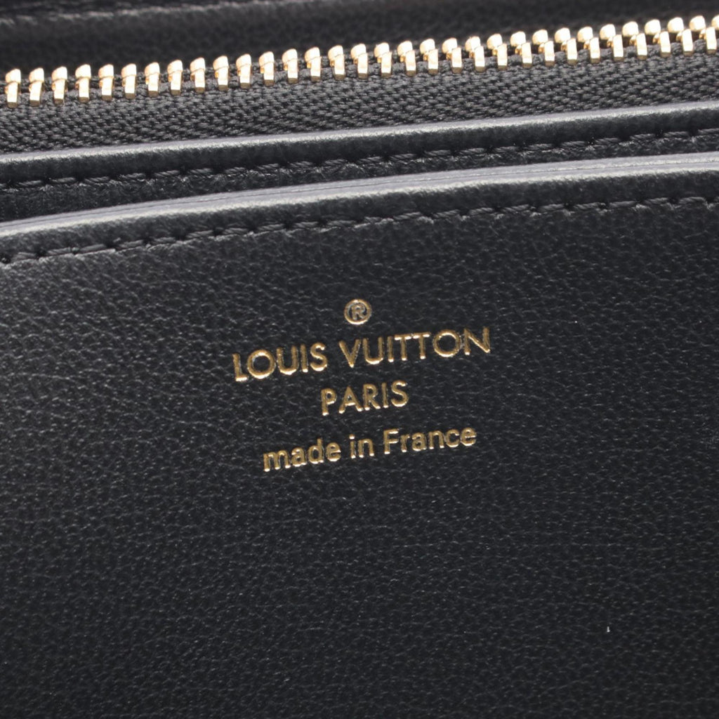 Louis Vuitton Black Monogram Leather Long Wallet