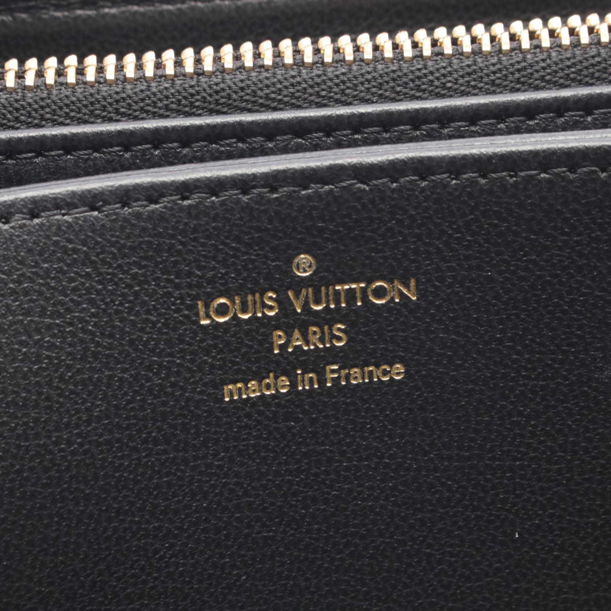 Louis Vuitton Black Monogram Leather Long Wallet