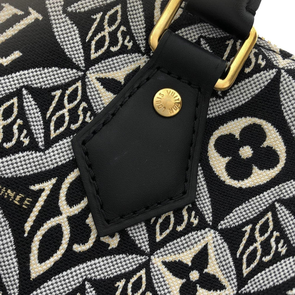 Louis Vuitton Black Jacquard Boston Bag
