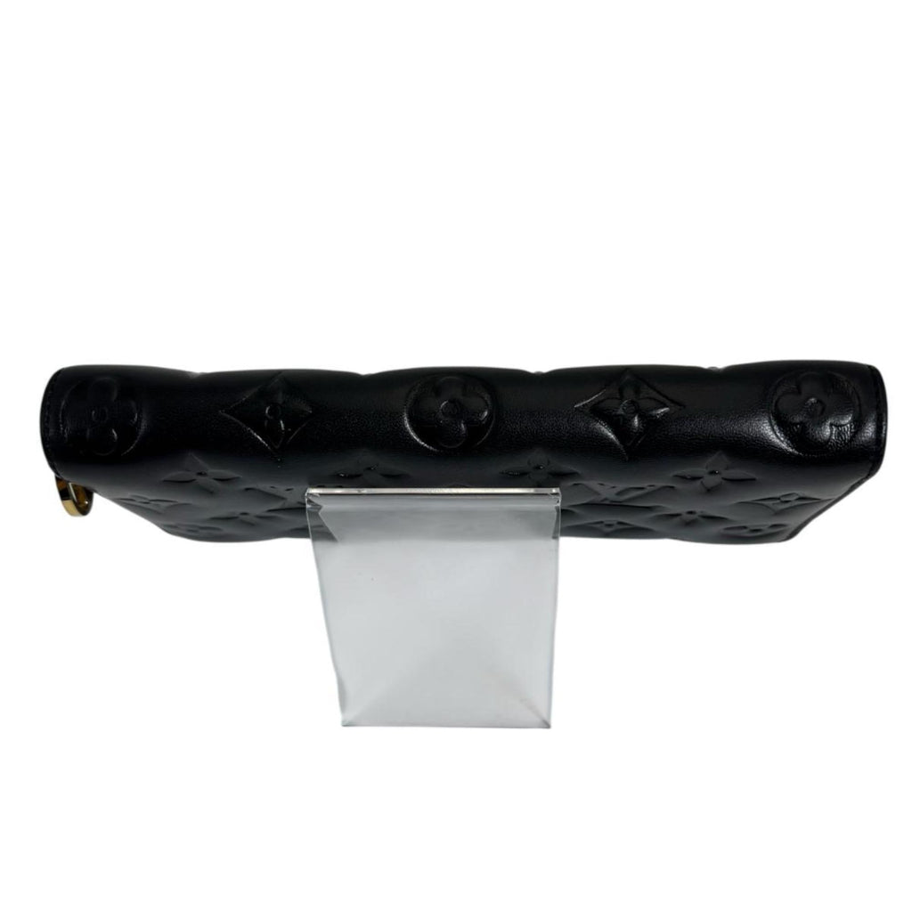 Louis Vuitton Monogram Black Noir Leather Long Wallet