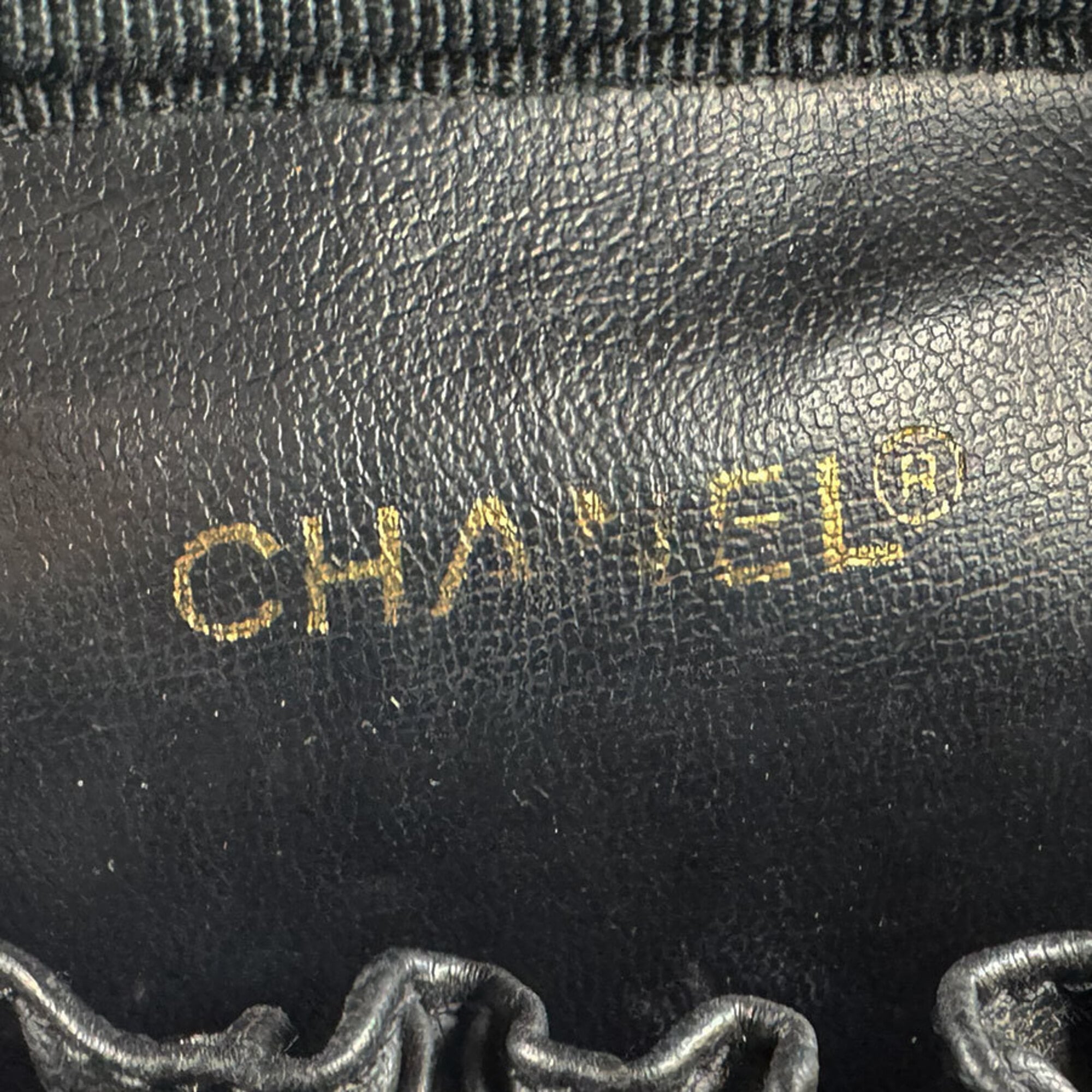 Chanel Black Grained Calfskin Handbag Vanity Bag