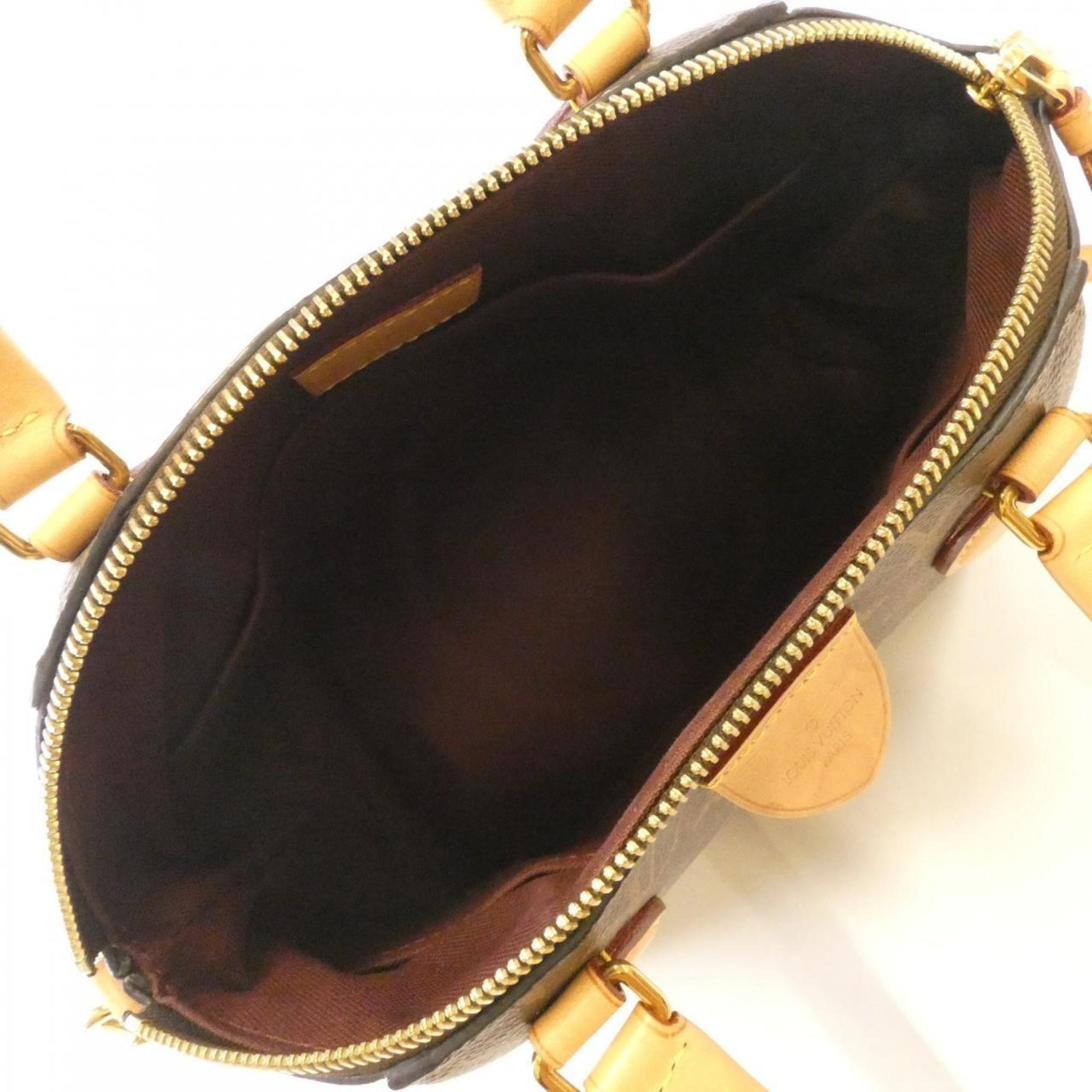 Louis Vuitton Marron Coated Canvas Handbag