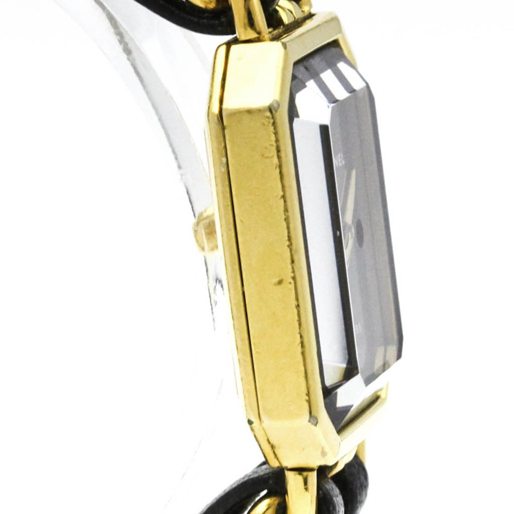 Chanel Premiere Rock Quartz Watch Plated Metal And Leather Watch