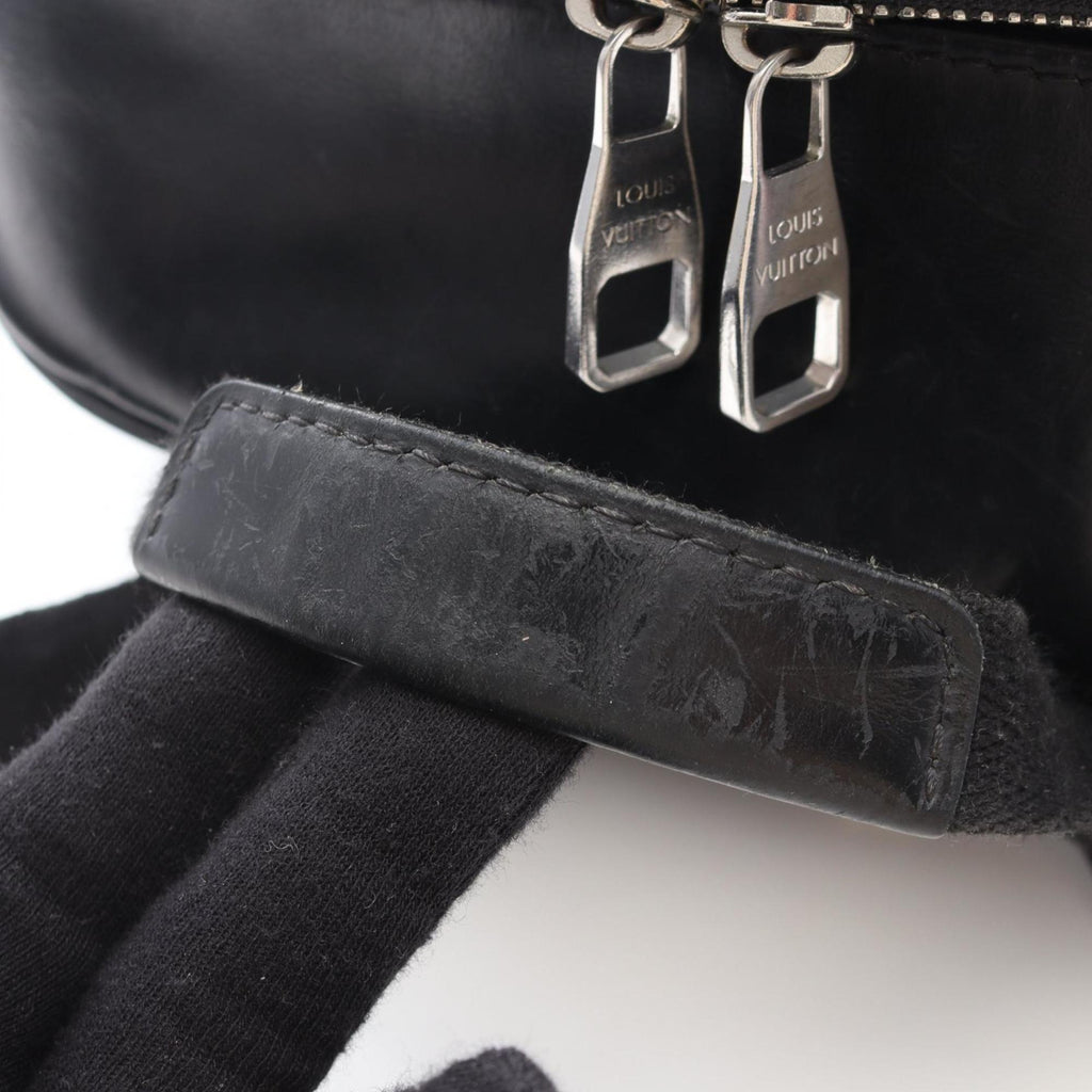 Louis Vuitton Black Brown Monogram Macassar Coated Canvas Leather Backpack