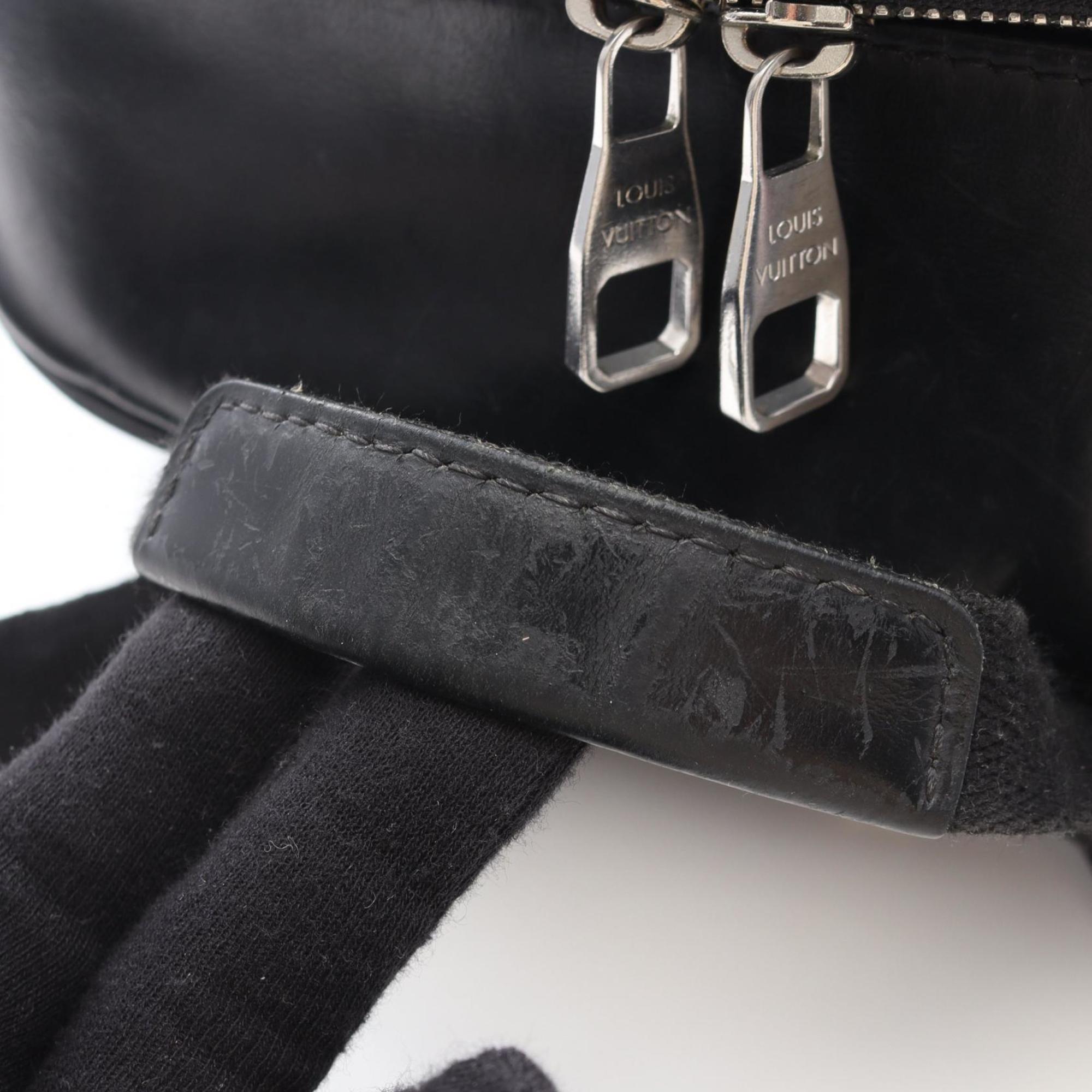 Louis Vuitton Black Brown Monogram Macassar Coated Canvas Leather Backpack