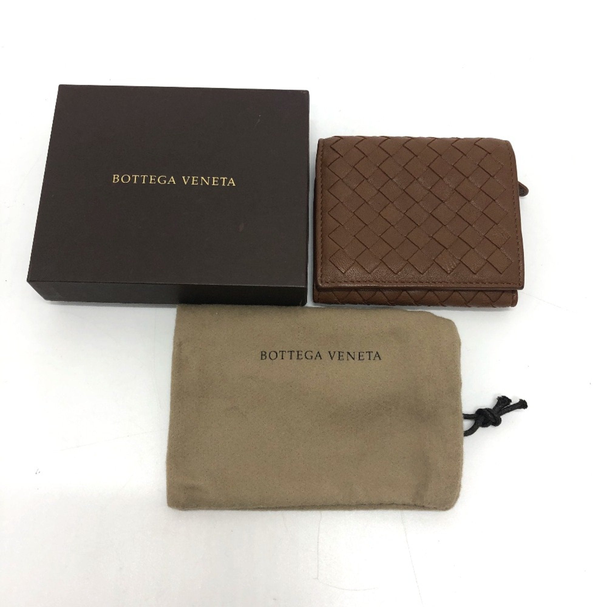 Bottega Veneta Brown Leather Wallet (Tri-Fold)