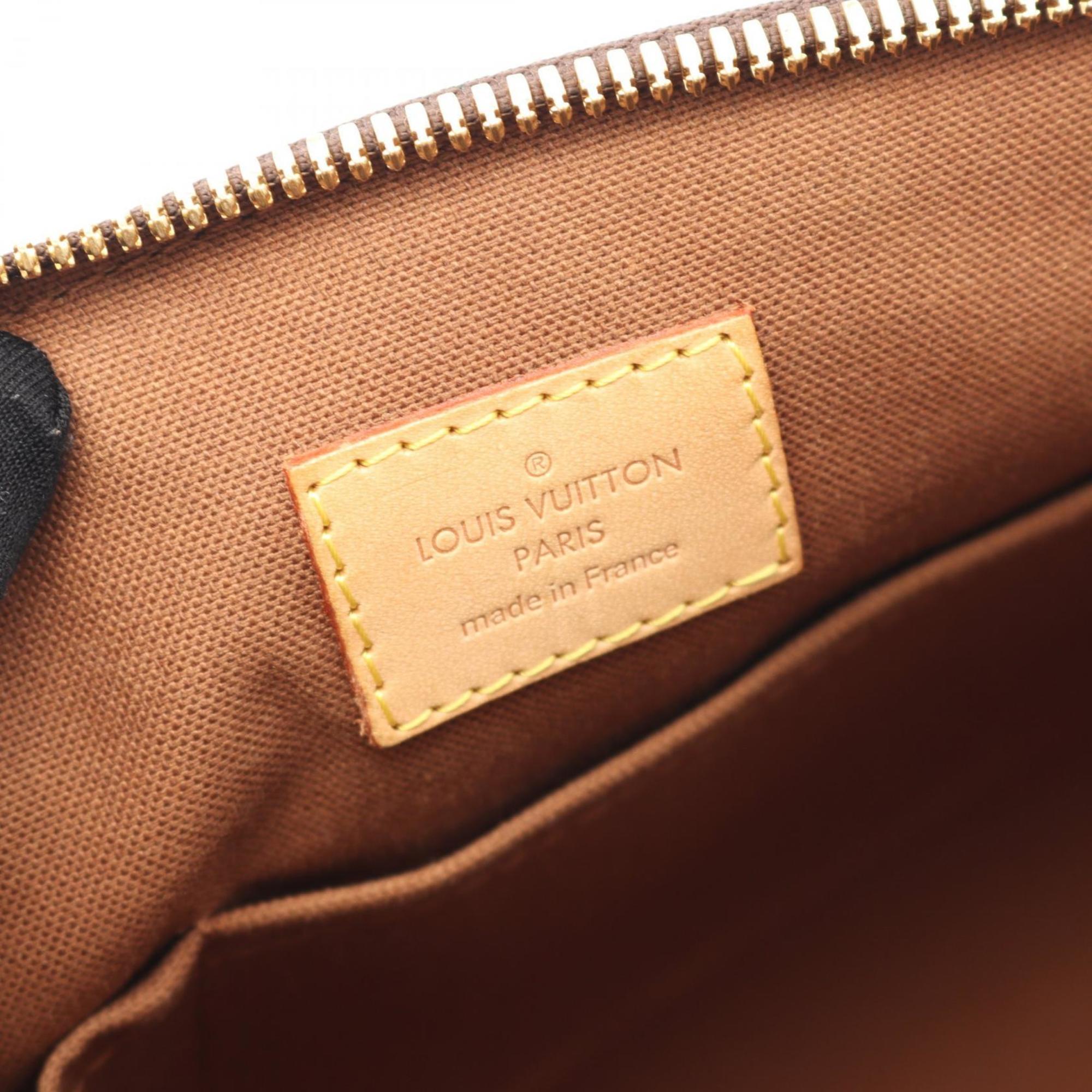 Louis Vuitton Brown Coated Canvas Leather Handbag