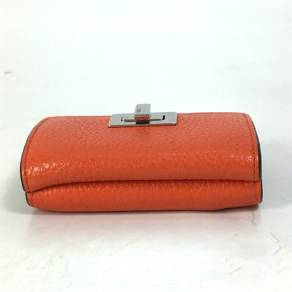 Fendi Orange Leather Wallet (Tri-Fold)