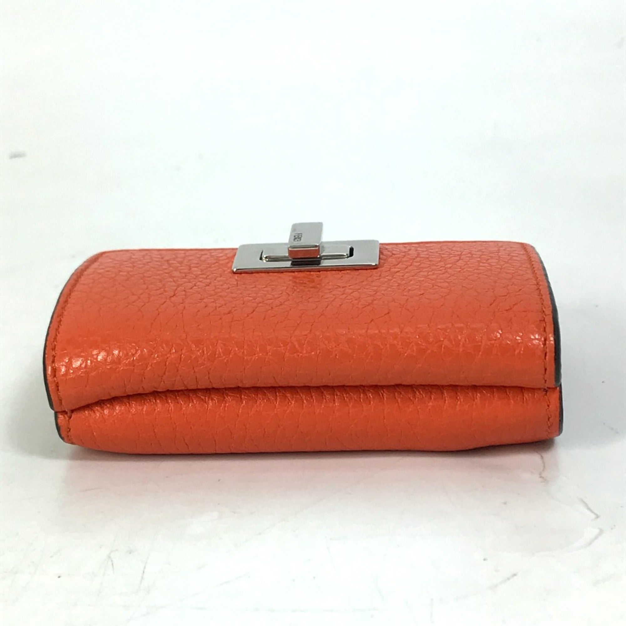 Fendi Orange Leather Wallet (Tri-Fold)
