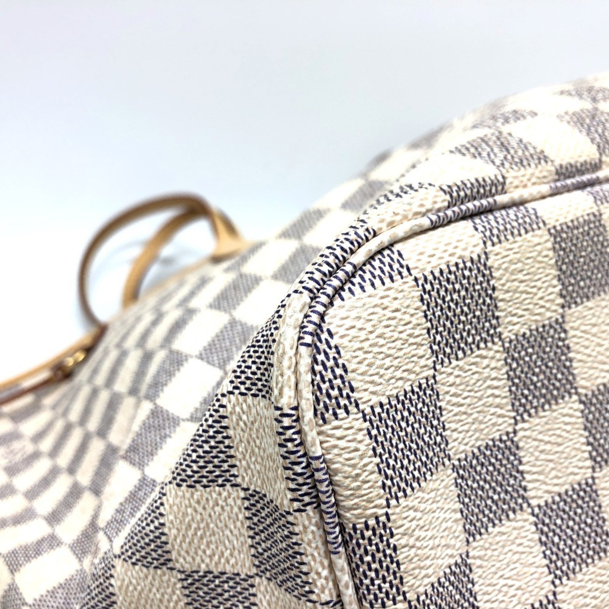 Louis Vuitton Azur White Damier Azur Shoulder Bag Tote Bag