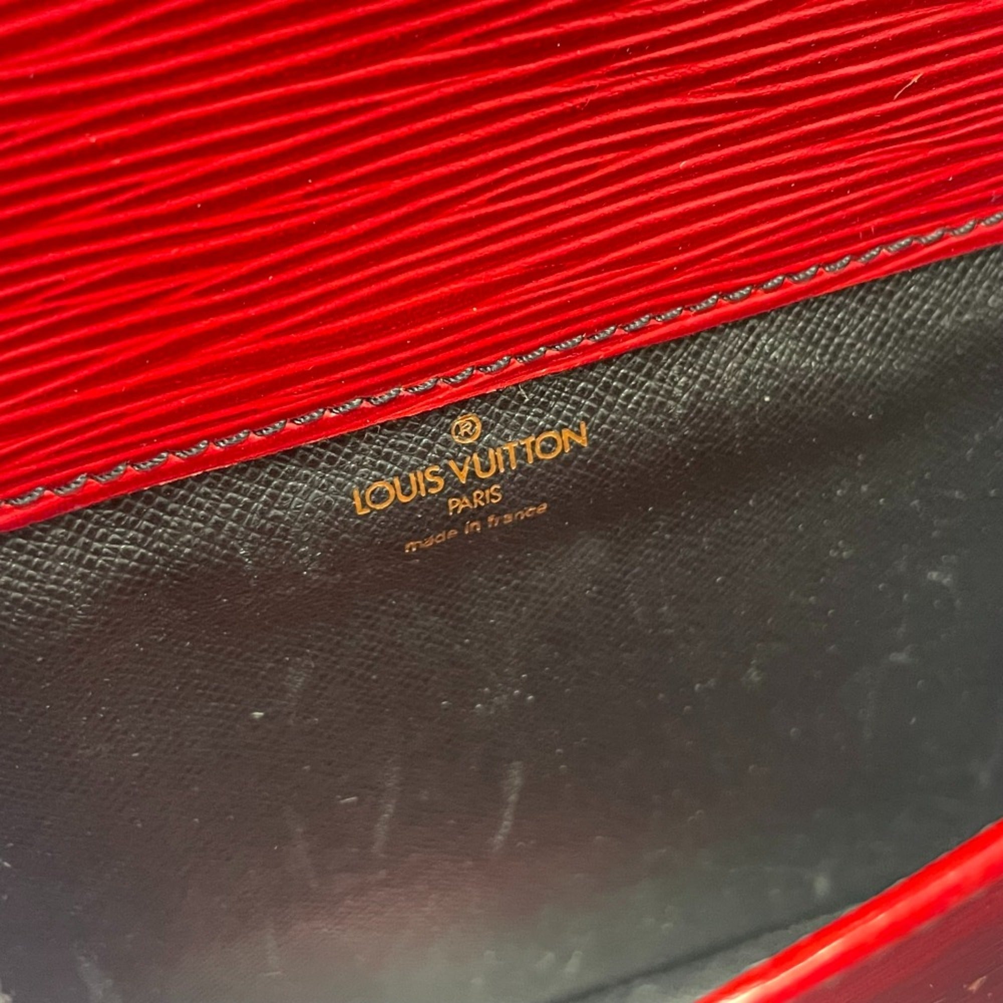 Louis Vuitton Red Leather Shoulder Bag