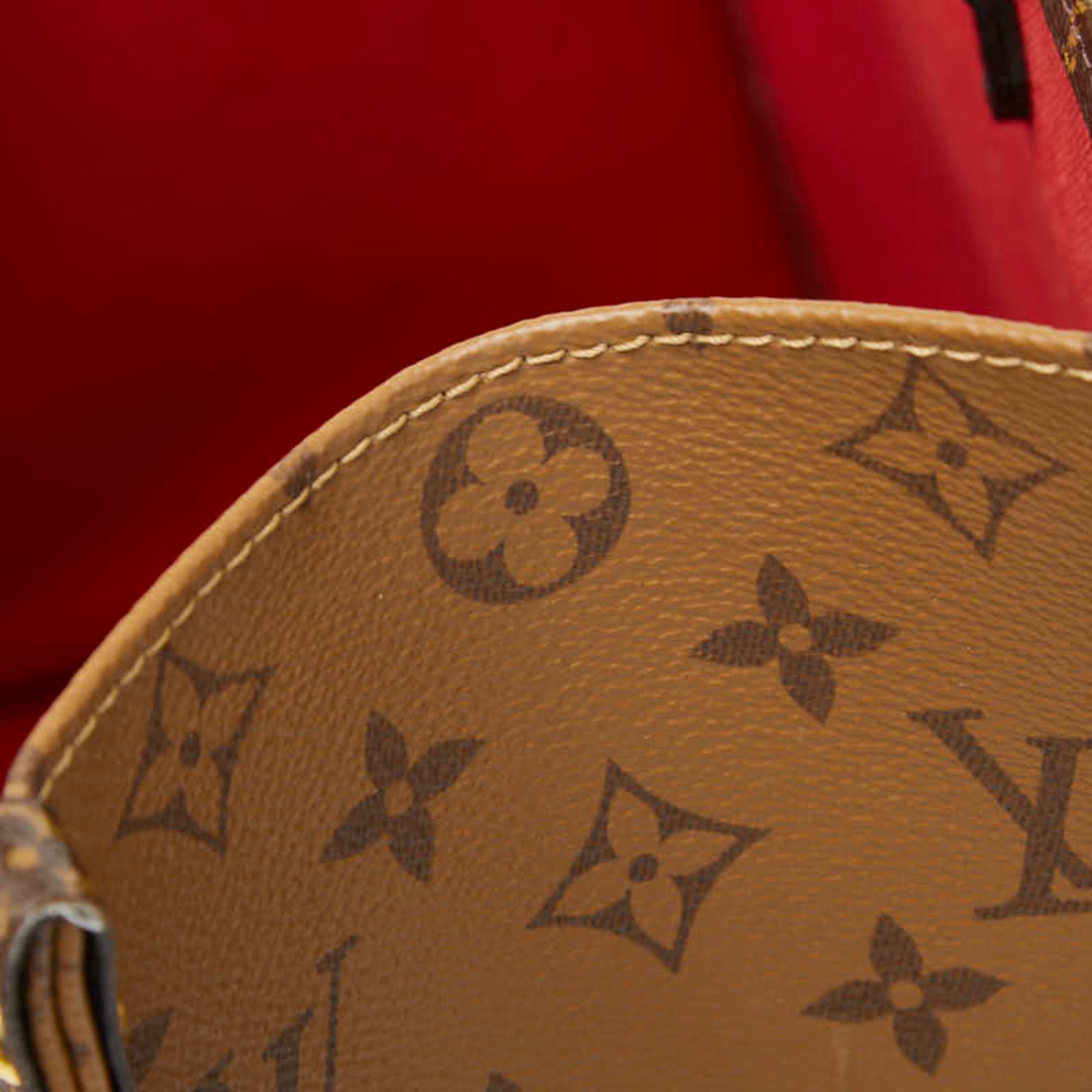 Louis Vuitton Brown Pvc Leather Handbag Shoulder Bag