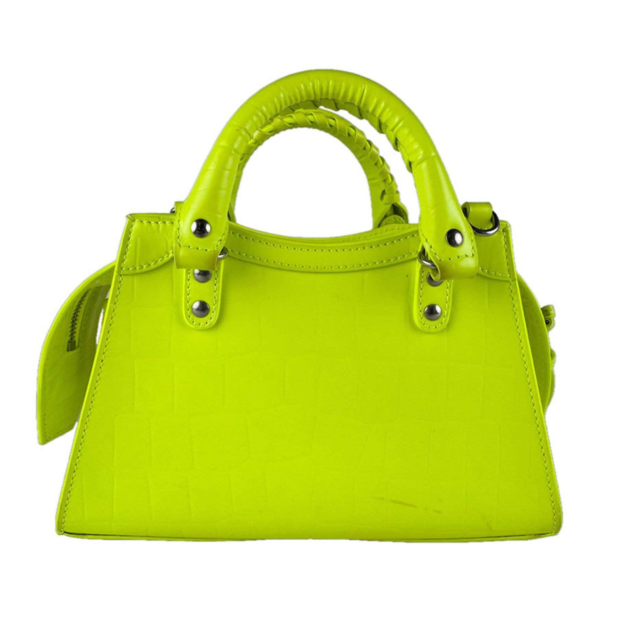 Balenciaga Yellow Leather Handbag Shoulder