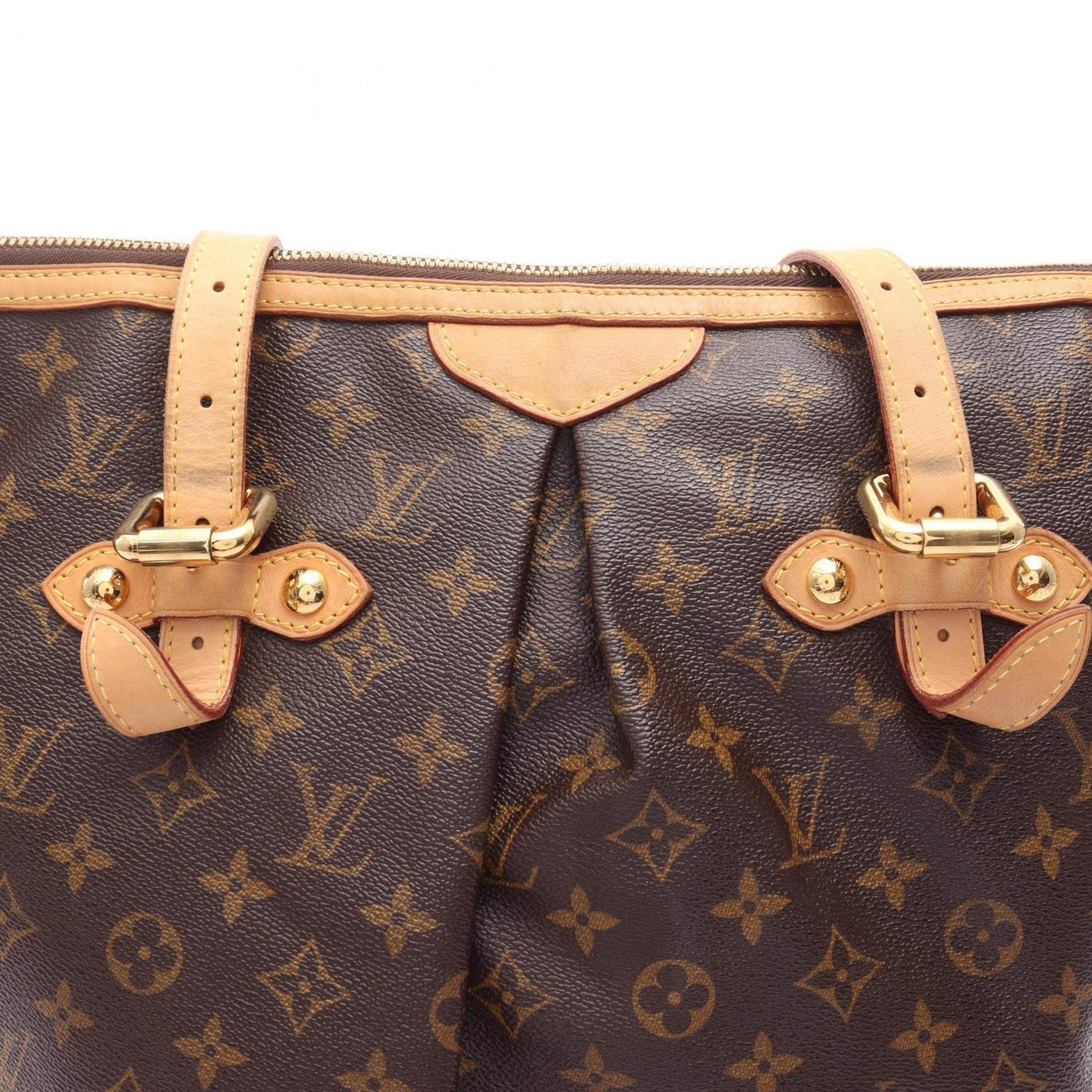 Louis Vuitton Brown Pvc Coated Canvas Leather Shoulder Bag