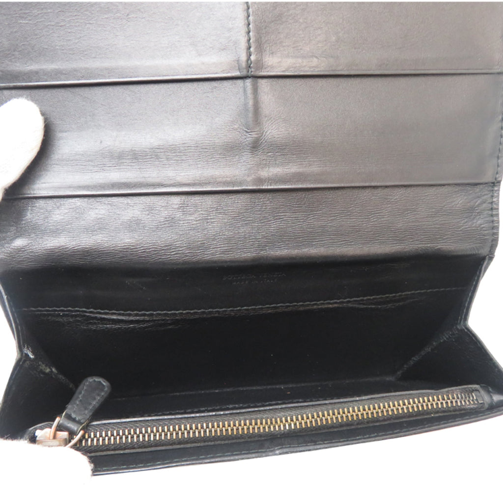 Bottega Veneta Black Leather Wallet (Bi-Fold)