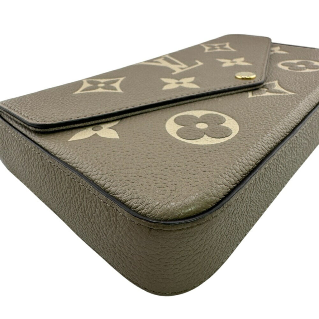 Louis Vuitton Gray Grayish Leather Pochette Shoulder Bag
