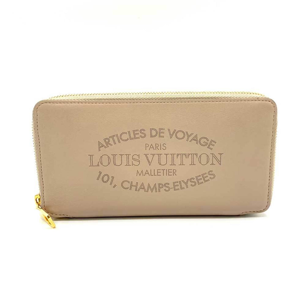 Louis Vuitton Parnassea Beige Leather Long Wallet