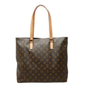 Louis Vuitton Brown Pvc Leather Shoulder Bag Tote Bag