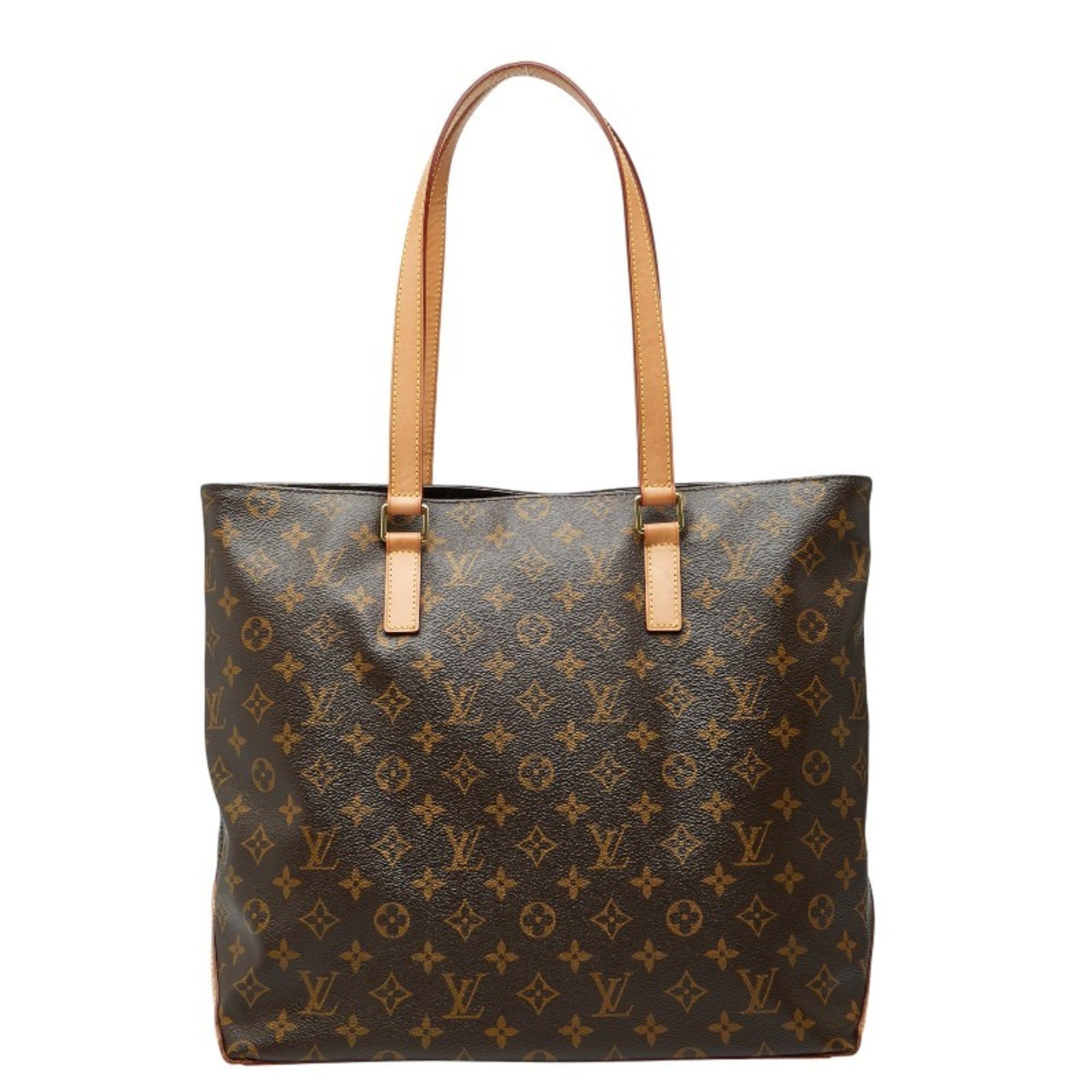 Louis Vuitton Brown Pvc Leather Shoulder Bag Tote Bag
