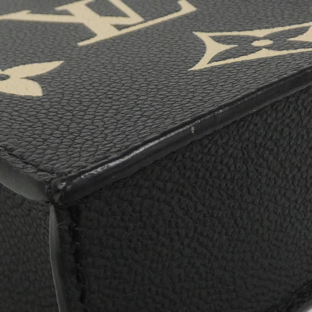 Louis Vuitton Monogram Empreinte Beige Black Leather Handbag