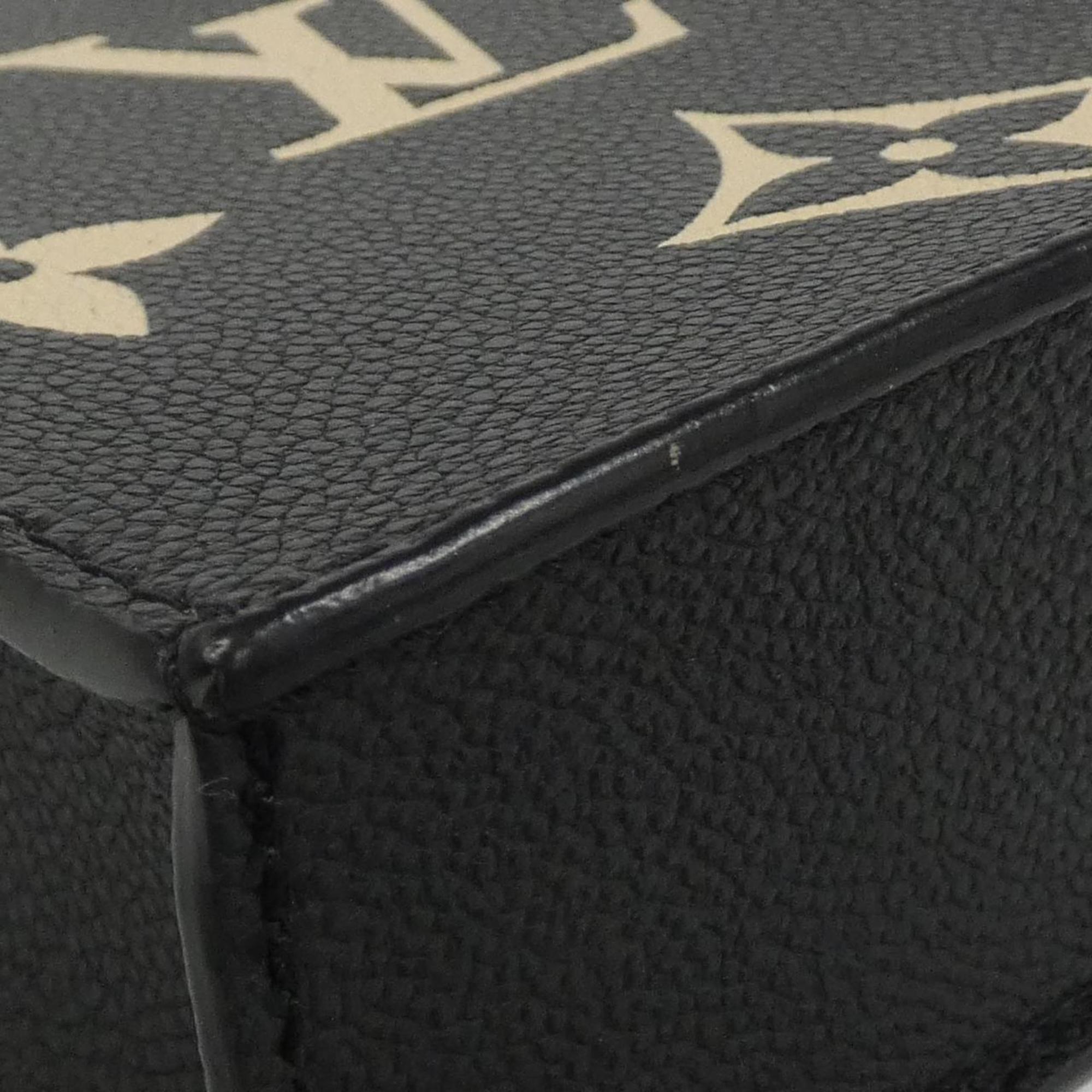 Louis Vuitton Monogram Empreinte Beige Black Leather Handbag