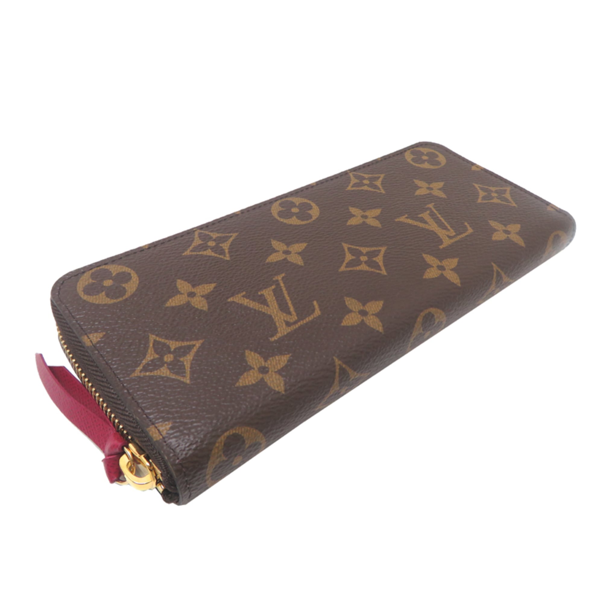 Louis Vuitton Brown Fuchsia Monogram Long Bill Wallet