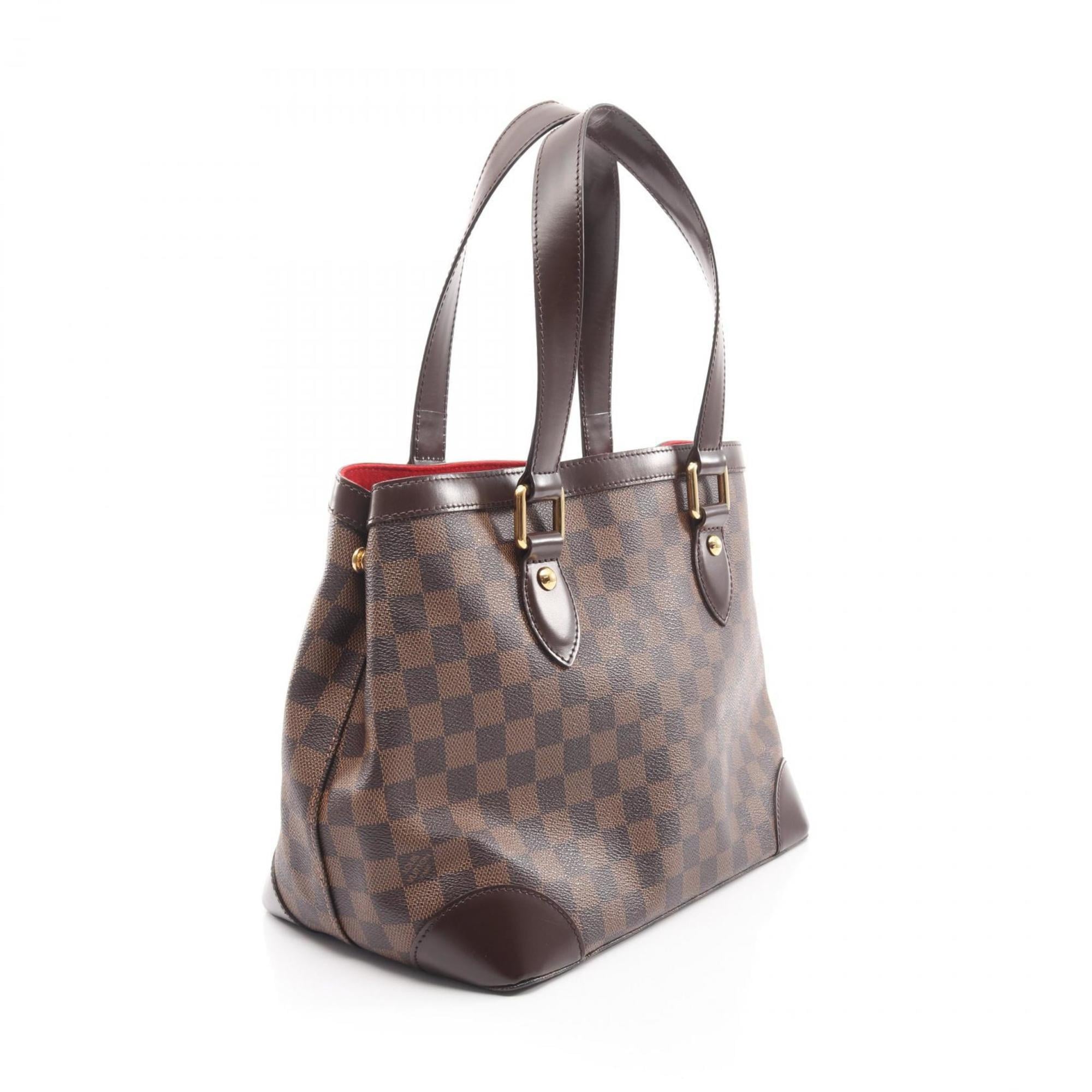 Louis Vuitton Brown Damier Canvas Coated Canvas Leather Tote Bag