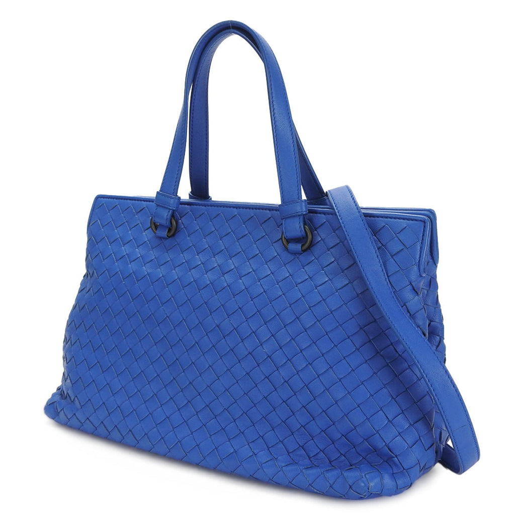 Bottega Veneta Intrecciato Blue Intrecciato Handbag