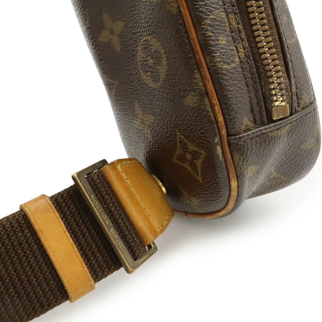 Louis Vuitton Brown Canvas Pochette Shoulder Bag Sling Bag
