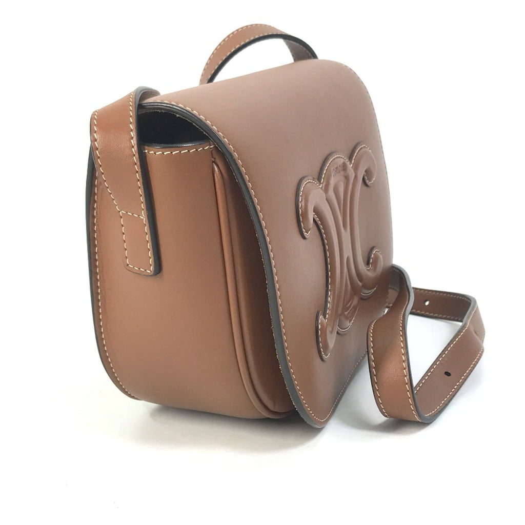 Celine Brown Leather Shoulder Bag