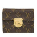 Louis Vuitton Brown Monogram Canvas Wallet (Tri-Fold)