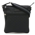 Gucci Black Gray Nylon Leather Shoulder Bag (Pre-Owned)