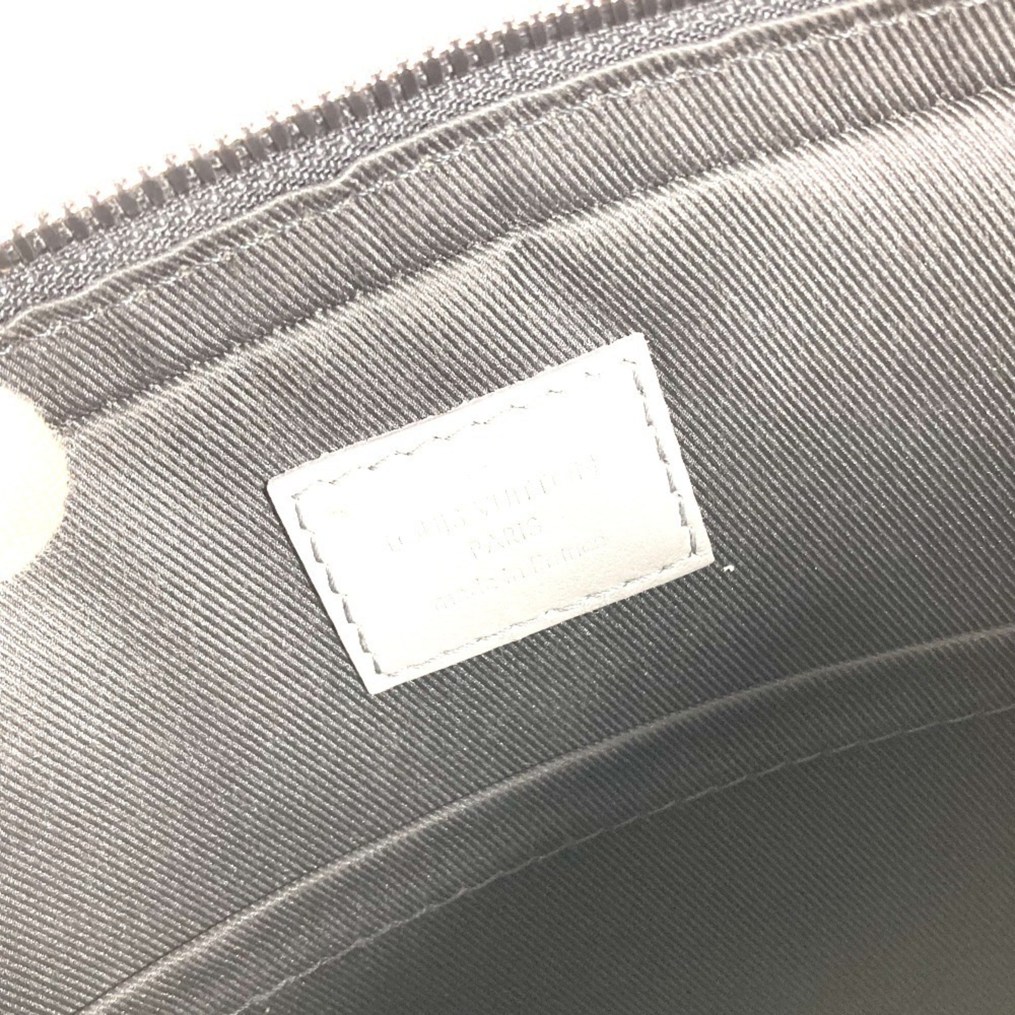 Louis Vuitton Gray Monogram Shadow Clutch Bag Shoulder Bag