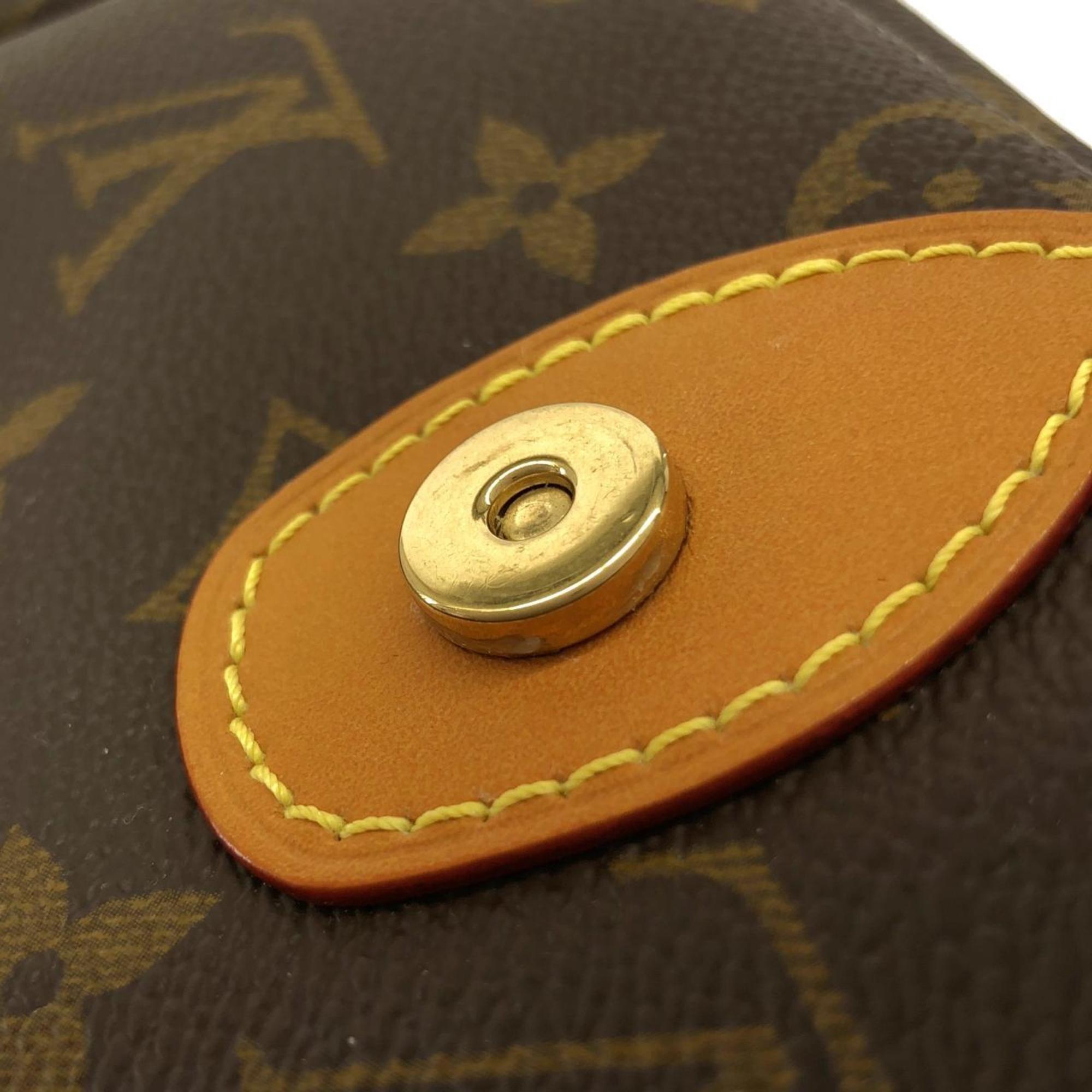 Louis Vuitton Brown Coated Canvas Shoulder Bag