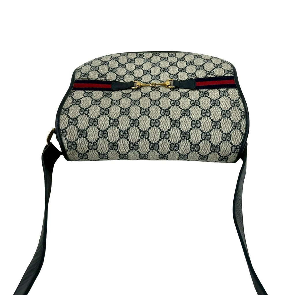 Gucci Navy Red Color Pvc Leather Shoulder Bag (Pre-Owned)